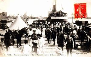 ORAN - EMBARQUEMENT 2E CHASSEURS D'AFRIQUE
